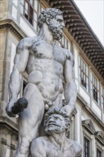 Statue of Hercules and Cacus, sculpture, art, Renaissance, tourist attraction, monument, sculpture,