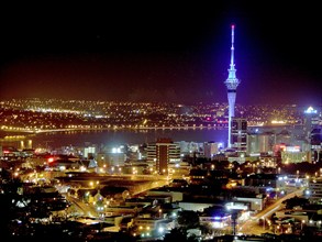 New Zealand, Auckland by night, Auckland, New Zealand, Oceania