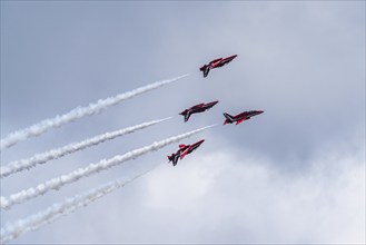 Red Arrows, Royal Air Force Aerobatic Team, Airshow 2024, Teignmouth, Devon, England, United