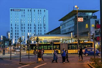 Essen city centre, main railway station, high-rise hotel, Premier Inn hotel chain, North