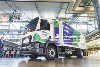 Presentation of the first fuel cell lorry from FES GmbH Fahrzeug-Entwicklung Sachsen. FES GmbH has