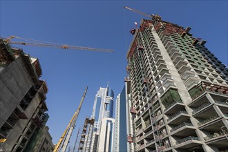 Dubai, Downtown skyscrapers and Sheik Zayed Road, United Arab Emirates, Middle East, Asia