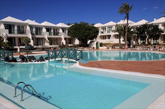 Swimming pool at H10 Ocean Suites hotel in Corralejo, Fuerteventura, Canary Islands, Spain, Europe