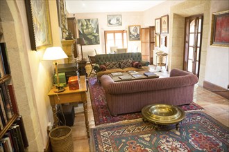 Interior of Palacio Chaves Hotel, historic medieval town of Trujillo, Caceres province,