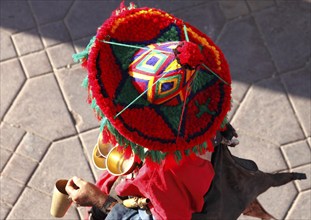 Water vendor on the Djemaa el Fna, Marrakech, Morocco, Africa