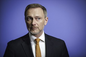 Christian Lindner, Federal Minister of Finance, photographed during a press statement after a