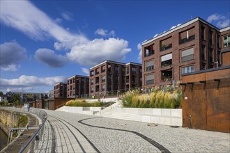 New development area Hafen City, on the site of the old neustädter Elbhafen harbour, Wohnungsbau