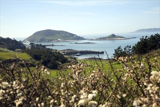 Jethou island viewed from Herm, Channel Islands, Great Britain