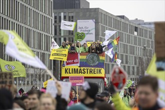 Joint strike by Fridays for Future and local transport workers from the ver.di trade union, in