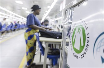 BENIN TEXTILE CORPORATION BENIN, GOTS Standard, Seamstresses in a textile factory in the industrial