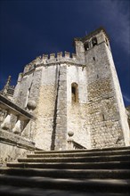 Fortified structure with bell tower, parapets and battlements, The Convent of Christ, Tomar,