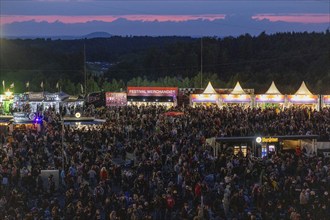 Adenau, Germany, 8 June 2024: Fans at the Rock am Ring Festival. The festival takes place at the