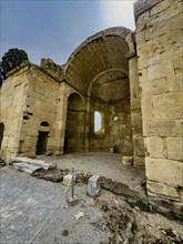 Ruins of Titus Basilica with in the centre chancel of early Christian basilica from 6th century in