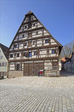 Historic children's lodge, half-timbered house, Dinkelsbühl, Middle Franconia, Franconia, Bavaria,