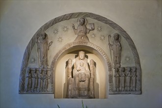 St Mary's Cathedral interior view, Madonna, stucco retable around 1160