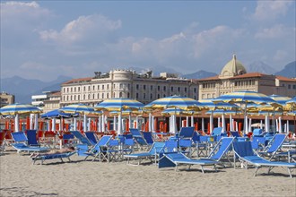 Viareggio beach, Versilia coast, Riviera, Tuscany, Italy, Europe