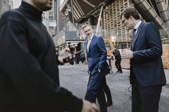 Christian Lindner (FDP), Federal Minister of Finance, photographed during a walk in New York City,