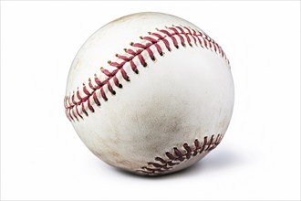 Baseball ball on white background. Generative Ai, AI generated