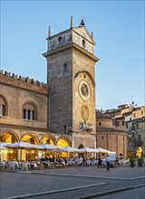 Torre Dell'Orologio and Palazzo della Ragione, Piazza delle Erbe, Mantua, Mantova, Italy, Europe