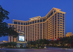 Exterior of Beau Rivage Casino on the Mississippi Gulf Coast in Biloxi, MS, USA, North America