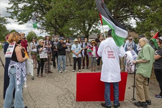 Farmington Hills, Michigan USA, 30 June 2024, A protest, organized by members of the Jewish