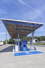 ARAL pulse e-charging station on the A3 motorway, Rees junction, in Isselburg, 4 fast-charging