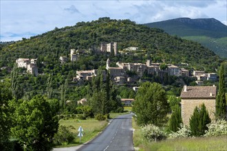 Montbrun les Bains village. Drôme. Auvergne-Rhone-Alpes. France