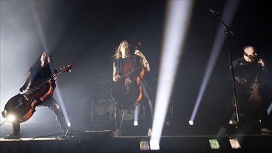 Perttu Kivilaakso, Eicca Toppinen and Paavo Lötjönen from Apocalyptica live on Plays Metallica Vol