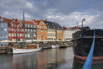 Nyhavn, in the Frederiksstaden district, harbour district with houses over 300 years old, moored