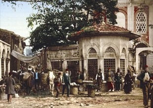 Koca Sinan Pasha complex in Fatih, Istanbul, with a sebil (fountain) and the tomb of the Ottoman