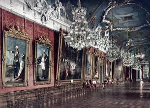 Picture Gallery in the Royal Palace in Berlin, Germany, 1890, Historical, digitally restored