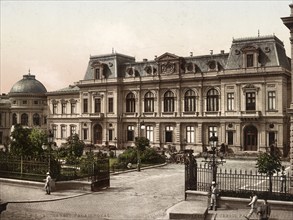 National Art Museum in Bucharest Castle, Romania, 1890, Historical, digitally restored reproduction