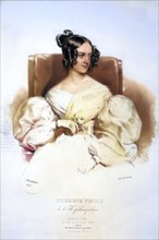 Therese Peche (1806-1882), Austrian actress, Historical, digitally restored reproduction from a