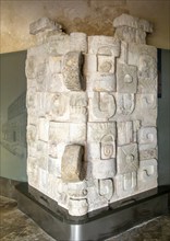 Building detail from Chenes region, museum of Mayan Archaeology, Campeche city, Mexico, Central