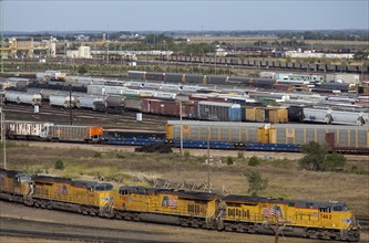 North Platte, Nebraska - The Union Pacific Railroad's Bailey Yard, the largest rail yard in the