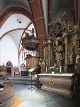 St Nicholas altar from around 1750 in the south aisle of the parish church of St Michael,