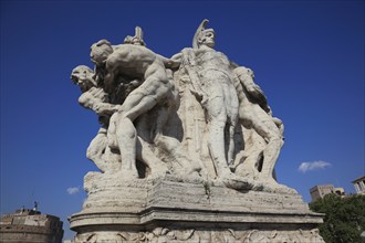 Sculpture group at the entrance to the Bridge of Angels, Rome, Italy, Europe