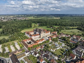 Aerial view of the Wiblingen monastery complex, former Benedictine abbey then castle and barracks,