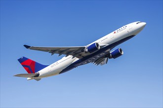 A Delta Airbus A330-200 aircraft with the registration number N860NW at Frankfurt Airport, Germany,