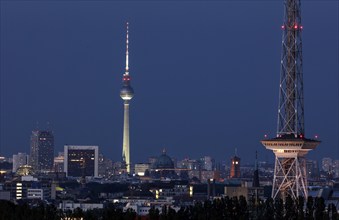 Berlin radio tower and the television tower at Alexanderplatz, 23/08/2022