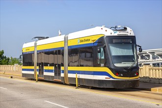 Dallas Streetcar Tram local transport in Dallas, USA, North America