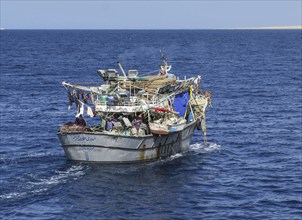 Fishing boat, Red Sea off Hurghada, Egypt, Africa