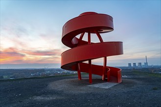 Sculpture Haldenzeichen, observation tower, Humbert spoil tip, part of the Lippepark in Hamm, 5