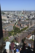 Europe, Germany, Hanseatic City of Hamburg, View of City, View of City from Michel,