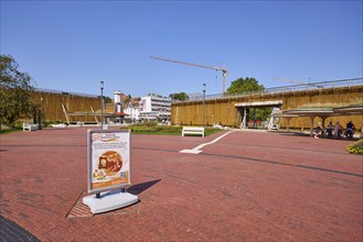 Customer stopper with advertising for the salt cave and brine grotto in the Bad Salzuflen park,