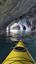 Capillas de Marmol in Lago General Carrera in Patagonia on the Carretera austral, Patagonia, Chile,