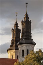 Towers, Cathedral, Hanseatic City of Visby, UNESCO World Heritage Site, Gotland Island, Sweden,