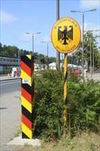 The Polish-German border at Swinoujscie, Swinemünde, West Pomerania, Poland, East Europe, Europe