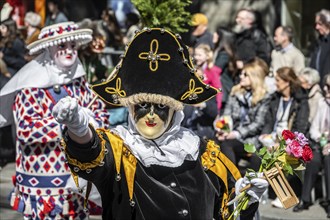 Participants dressed up as jesters from the guest canton of Schwyz, jesters' symposium of the