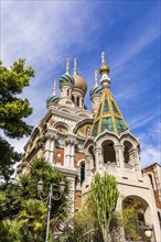 Exterior view of Russian Orthodox Church, Russian church in Sanremo, San Remo, Imperia, Liguria,